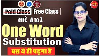 One Word Substitution  A to Z One Word Substitution   बस ये ही पढ़ना है   English By Soni Maam