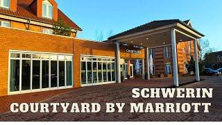 Courtyard by Marriott Schwerin - room breakfast buffet sauna and gym - hotel tour