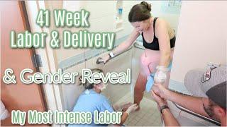 41 Week Labor & Delivery & Surprise Gender Reveal It Gets Primal.