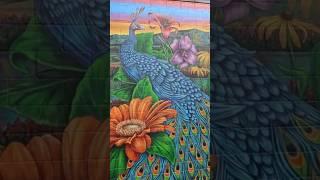 A Colorful Mural Along Main Street Frankenmuth Michigan