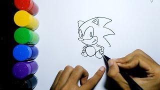 Sonic The Hedgehog Drawing - Cara Menggambar Karakter Sonic The Hedgehog