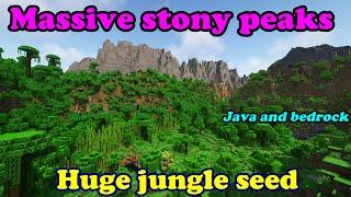 Minecraft 1.19 jungle seed with massive stony peaks for java and bedrock