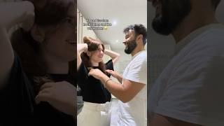 Ich kürze meine Haare und Pranke meinen Mann  #couple #couplegoals #prank #coupleprank #shorts