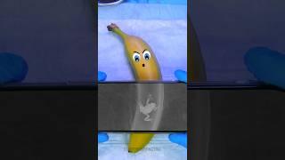 Banana swallowed a frog Emergency fruit surgery #shorts