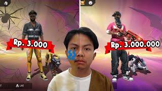 GUA REVIEW AKUN FF Rp.3.000 VS Rp.3.000.000 KIRA-KIRA RUGI GAK GES? 