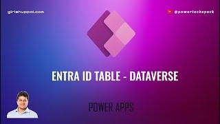 Microsoft Entra ID Table in Microsoft Dataverse
