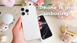 iPhone 16 Pro UNBOXING ASMR setup TIPS + case accessories iOS 18compare iphones   aesthetic