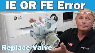 LG washing machine FE or IE Error Water valve how to replace Solenoid 5220FR1251G or 5220FR2067J