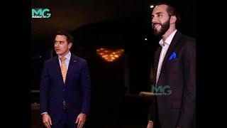 Nayib Bukele y el mandatario de Ecuador Daniel Noboa se reunieron. No se fue sin probar las pupusas