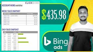 I Made Clickbank Affiliate Sales With BingMicrosoft Ads With Proof Affiliate Marketing 