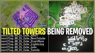 *NEW* Fortnite TILTED TOWERS BEING REMOVED  Cube Symbols on Grass Solved