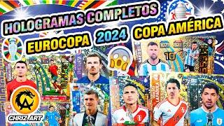 ⭐ Todos las Figuritas Hologramadas Plateadas y Doradas - Copa América y Eurocopa 2024   CHRIZ ART