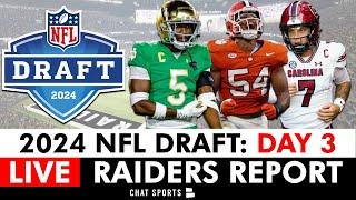 Raiders NFL Draft 2024 Live Day 3 Coverage For Round 4 Round 5 Round 6 Round 7