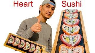 How to make Heart Sushi Roll for Valentines Day