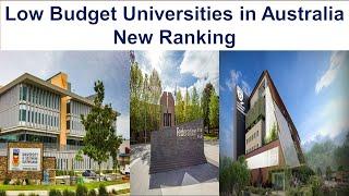 LOW BUDGET UNIVERSITIES IN AUSTRALIA NEW RANKING