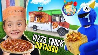 Shawns Flaming Hot Pizza Truck Birthday + Blues Huge Surprise Gift FV Family Vlog