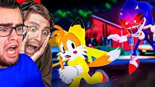 My FRIEND Reacts to SONIC.EXE And TAILS Halloween 360 View