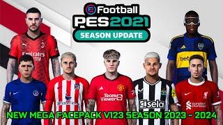 NEW MEGA FACEPACK V123 SEASON 2023 - 2024  PES 2021 SMOKEPATCH & INFERNO  SIDER & CPK VERSION