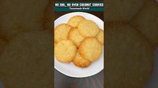 Eggless Coconut Cookies without Oven #Shorts #cookies #biscuits #coconutbiscuits #coconutcookies