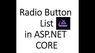 Create RadioButtonList Get selected value From RadioButtonList in ASP.NET Core