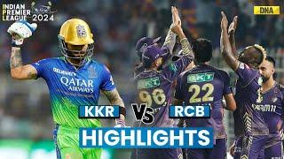 KKR vs RCB Highlights Kolkata Knight Riders Beat Royal Challengers Bengaluru By 1 Run  IPL 2024