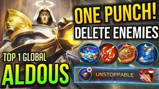 ALDOUS BEST ONE PUNCH BUILD  Aldous Best Build & Gameplay  Top 1 Global Aldous  Mobile Legends