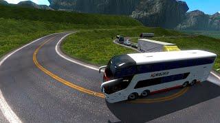 Bus Driving on Narrow and Hilly Road  Danger Roads in India  ETS2