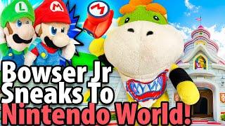 Crazy Mario Bros Bowser Jr Sneaks To Nintendo World