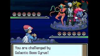 Pokemon Azure Platinum Post Game - Galactic Boss Cyrus @ Turnback Cave Hard Mode