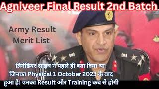 Indian Army Agniveer Second Batch Result or Merit List 2024  Agniveer 2nd Batch Final Result 2023