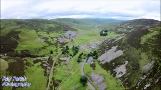 Aerial views of Wanlockhead & Leadhills 9th August 2015