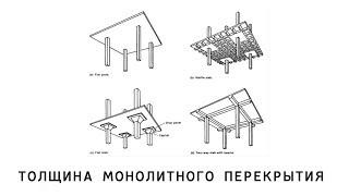 Толщина монолитного перекрытия