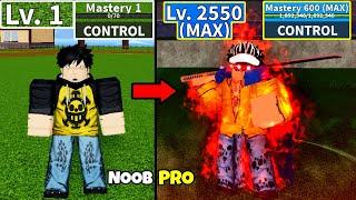 Beating Blox Fruits as Trafalgar Law Lvl 0 to Max Lvl Full Human v4 Awakening Noob to Pro