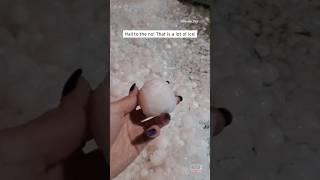 Heavy Hail Storm Leaves Huge Ice Balls #shorts