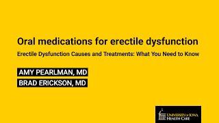 9. Oral medications for erectile dysfunction