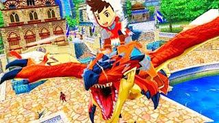 Amber Plays Monster Hunter Stories - Gathering Iron Ore Fishing and Bugs Nintendo Switch