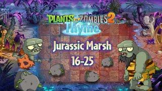 Handsome Greed Zombie & Mower eating Roller Imp  - Jurassic Marsh 16-25  PvZ 2 Thyme