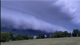 **UNCUT** Severe Thunderstorm Warning for Libertyville Illinois EPIC SHELF CLOUD 08242021 4K