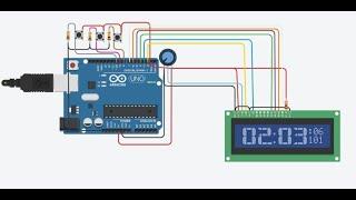 Digital Clock Using Arduino TINKERCAD