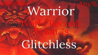 Diablo in 1h 8m 7s Warrior - Glitchless World Record 4k60fps Speedrun