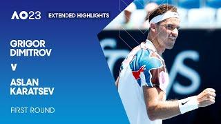 Grigor Dimitrov v Aslan Karatsev Extended Highlights  Australian Open 2023 First Round