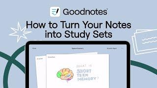 How to Turn Your Notes into Flashcards with Study Sets in Goodnotes