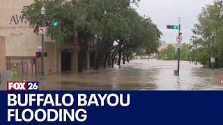 Houston flooding Buffalo Bayou overflows