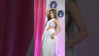 Girl Dancing Hot White Saree Transition Effect #reels #saree #dancing #shortvideo #tiktok #indian