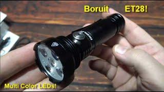 Boruit ET28 Flashlight Kit 351D and 3535 Multi Color LEDs UV LED