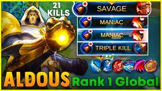 Savage Aldous  Aldous Best Build 2020  Aldous Build 2020  Top 1 Global Aldous  Mobile legends