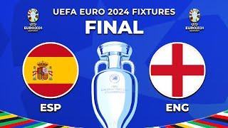 UEFA EURO 2024 FINAL FIXTURES  Match Schedule Final EURO 2024  SPAIN VS ENGLAND FINAL EURO 2024