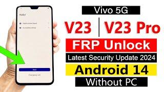 Vivo V23 V23 Pro 5G Gmail Account Bypass without pc - Android 14  LATEST UPDATE 2024
