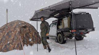 Hot Tent Winter Camping In A Snow Blizzard