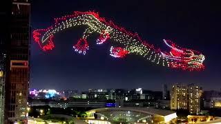 Dragon Boat Show with 1500 drones in Shenzhen China #drone light show